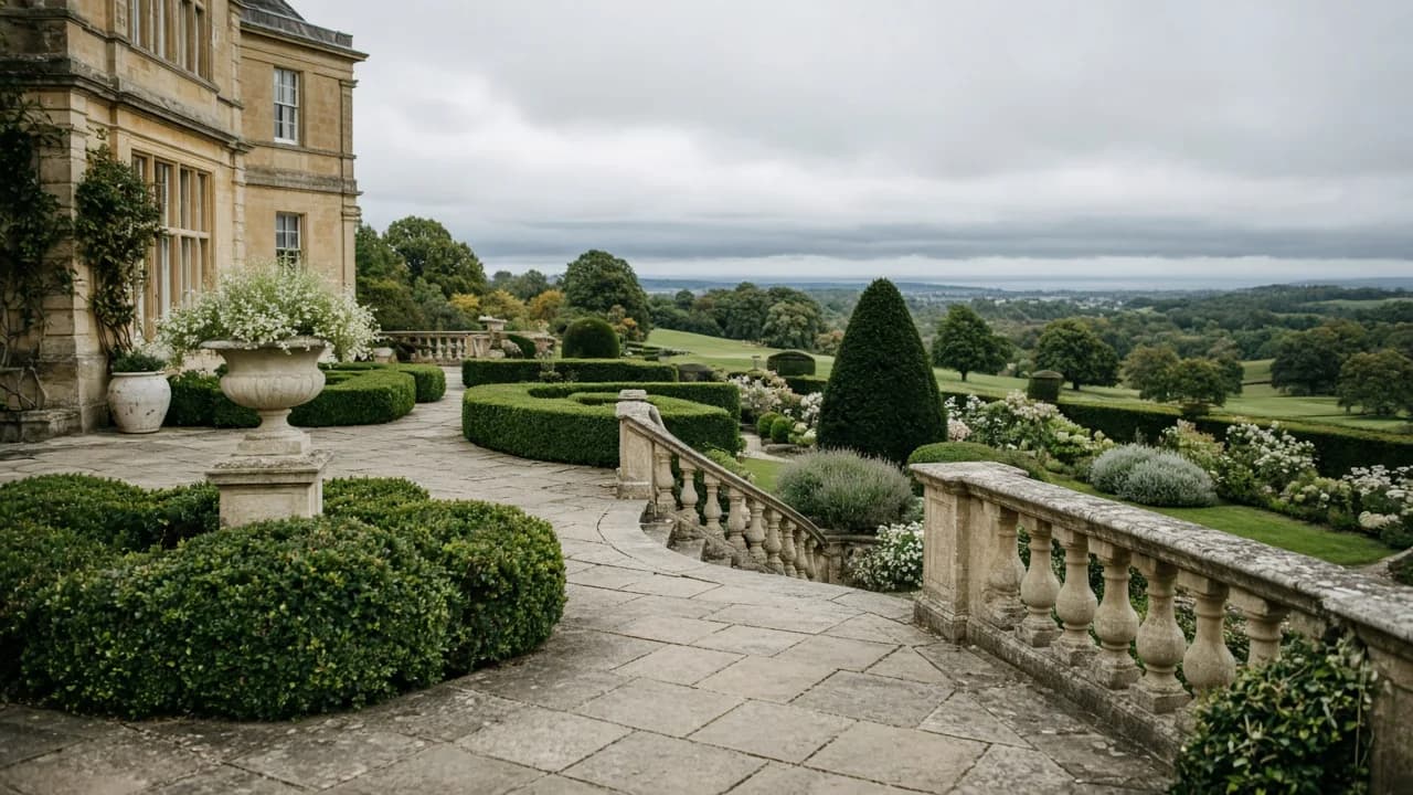 Garden terrace at Hartwell Land